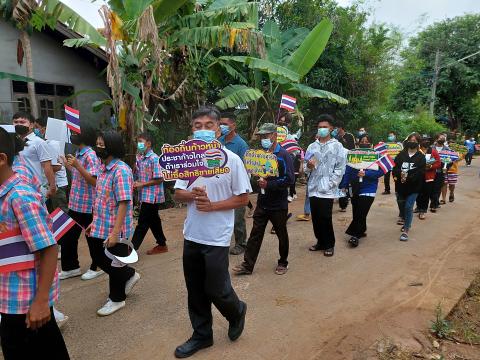 ภาพถ่ายรณรงค์การเลือกตั้งองค์การบริหารส่วนตำบลส้มป่อย